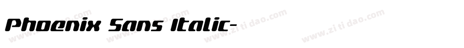 Phoenix Sans Italic字体转换